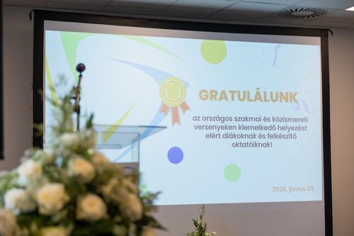 Díjátadó ünnepség diákok és felkészítőik számára
