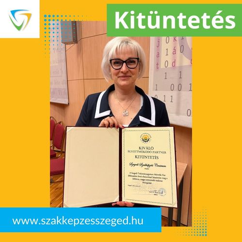 Kitüntetést kaptunk az SZTE-től